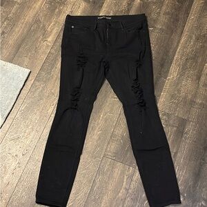 Black Express Distressed Skinny Jeans